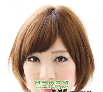 胖脸女生适合的短发图片(9)_胖脸发型_西子美发网