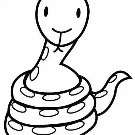 蛇简笔画冬眠图片