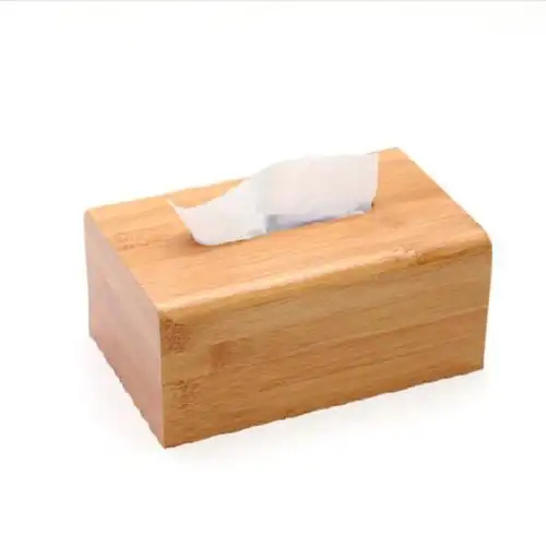 国产 中号 竹制长方形纸巾盒 黄色_厨房纸巾_生活用纸_生活用品_偶买