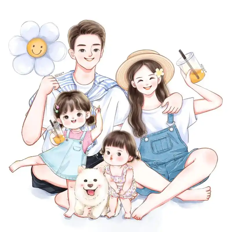 凑齐一家四口 两女儿#头像 #亲子 - 抖音