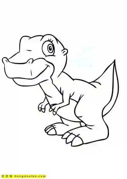 11张4到12岁男孩子最喜欢的恐龙涂色图片免费下载-红豆饭小学生简笔画