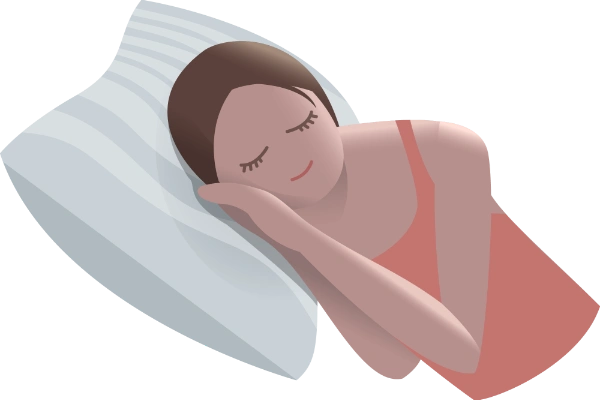 人人物人像睡觉女人贴纸素材插画人物人像人女性女生贴纸素材插画人