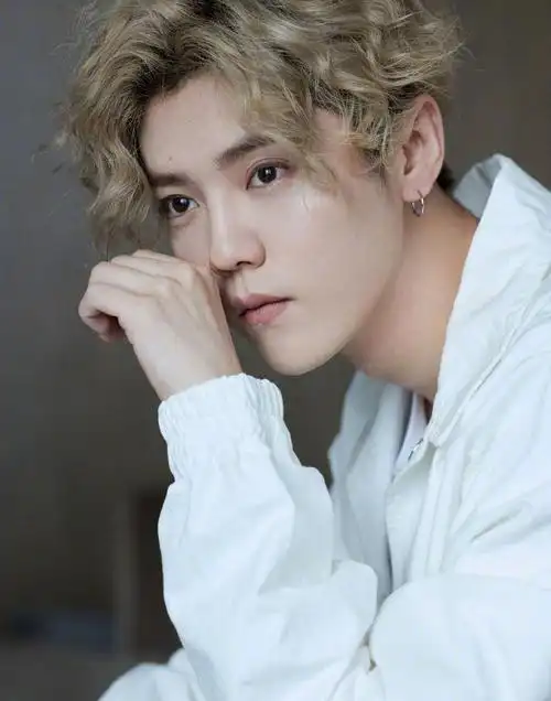 鹿晗金色卷发帅气写真图片57