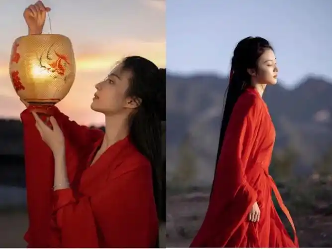 中秋月圆当然要穿九州华裳红衣艳丽白衣仙美周也王楚然着实绝