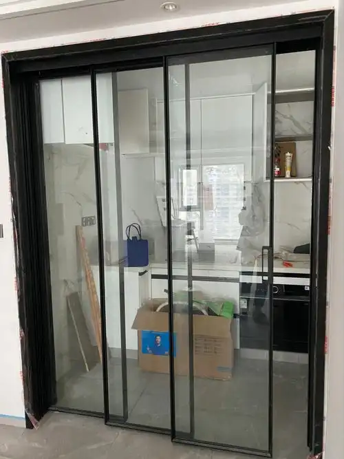 厨房移门极窄边框三联动移门