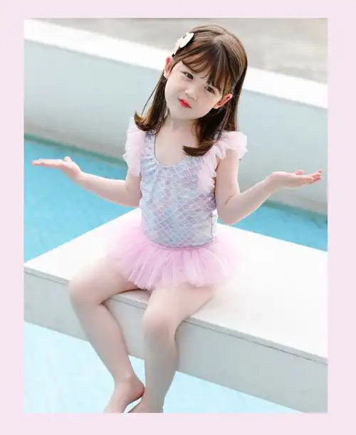 2022夏季儿童连体女孩泳衣公主宝宝泳衣可爱泳衣幼儿小中大女童温泉