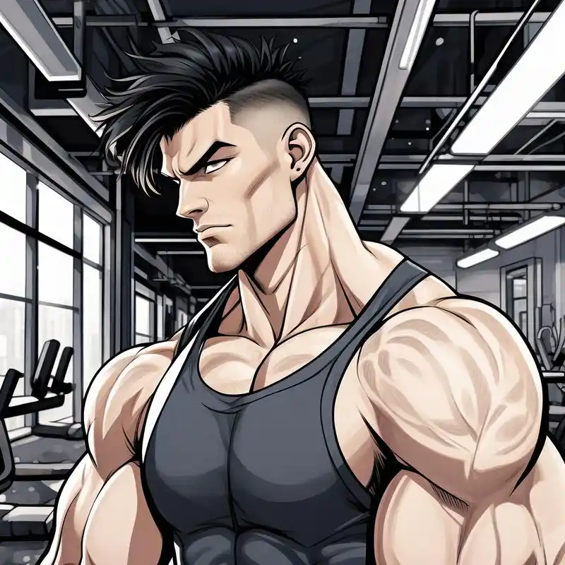 肌肉男健身头像,漫画风格超帅94 漫画风的肌肉男头像来啦!