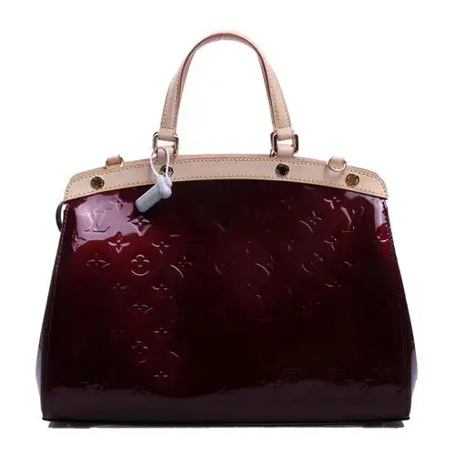 louis vuitton(路易威登)酒红色漆皮两用包