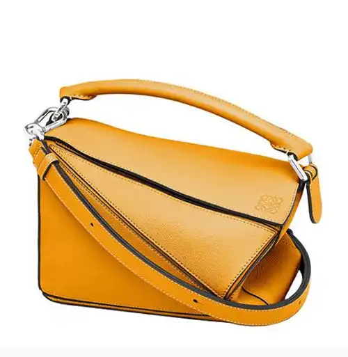 【包税】loewe/罗意威 女士姜黄色粒面小牛皮单肩包女包322-12-ks21