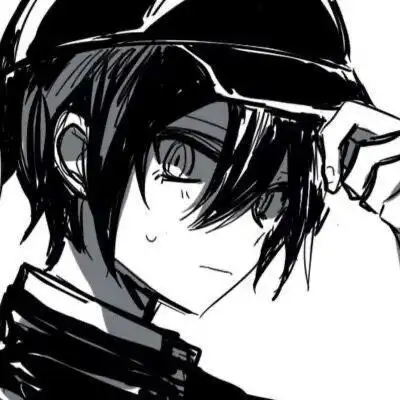 贰迟  黑白酷拽风格动漫男头