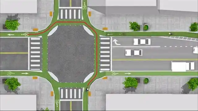 荷兰道路交叉口设计对骑行更友好