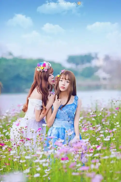 充满仙气的闺蜜照.