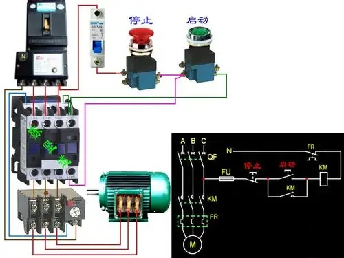 220接触器接380水泵怎么接线图