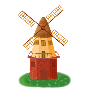 卡通简约荷兰风车