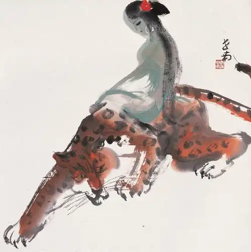 【山鬼 镜片 设色纸本】拍卖品_图片_价格_鉴赏_绘画_雅昌艺术品拍卖