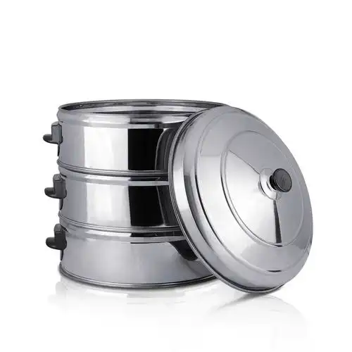 餐厅的专业商业 4 层工业不锈钢电热管食物蒸锅