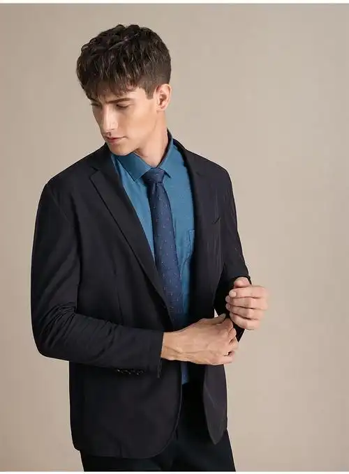 金利来西装秋冬款男士防泼水面料做工精细商务休闲外套藏蓝色95a版54