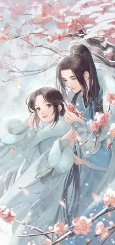 温馨的古风情侣插画,人生几何求,一生一世一双人