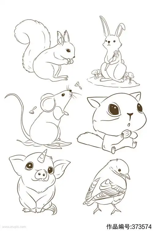 多款手绘动物矢量图