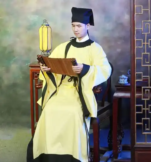 栖凤阁汉服男装古装宋代汉服盘领襕民族中式唐装汉服