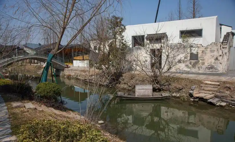 最新的上海古镇,1庙1古宅4古桥外,均为新建,上海青浦章堰古镇