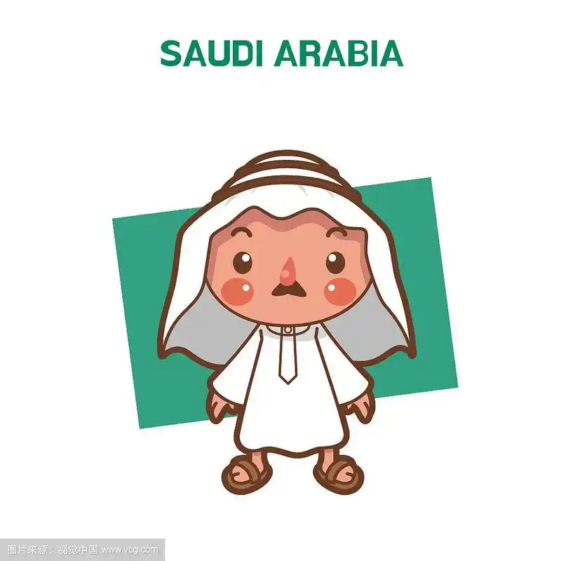 沙特阿拉伯穿着传统服装的男人