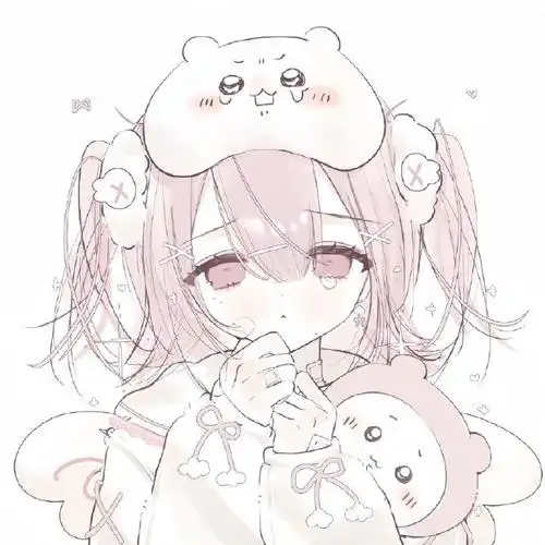 暈卟幵の咖啡醣,囮卟幵の結侷    黑白粉蓝动漫头像  #女生头像