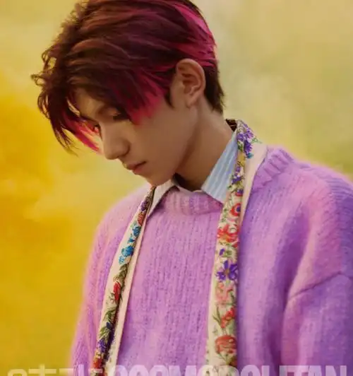 王源最新时尚大片曝光,大胆挑战粉色发型,诠释另类秋日浪漫