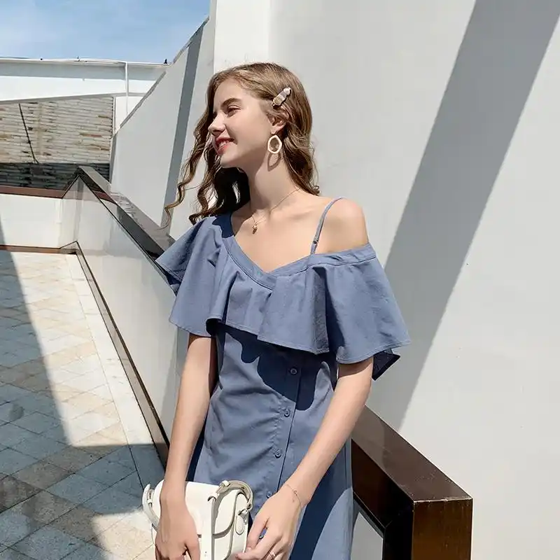 一折不规则露肩