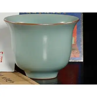 创京懿选仿宋主人杯 王武青瓷仿宋官窑主人杯单杯手工厚釉功夫茶杯