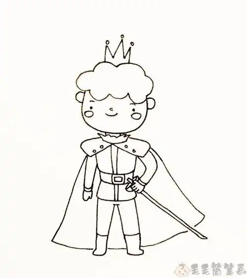 青蛙王子儿童简笔画绘画教程