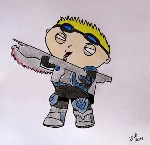 stewie griffin as damon baird by blackcorset