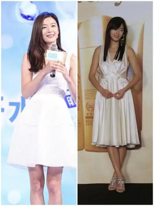 全智贤的身高真不白给,穿高跟鞋快赶上任达华了,比例真让人羡慕