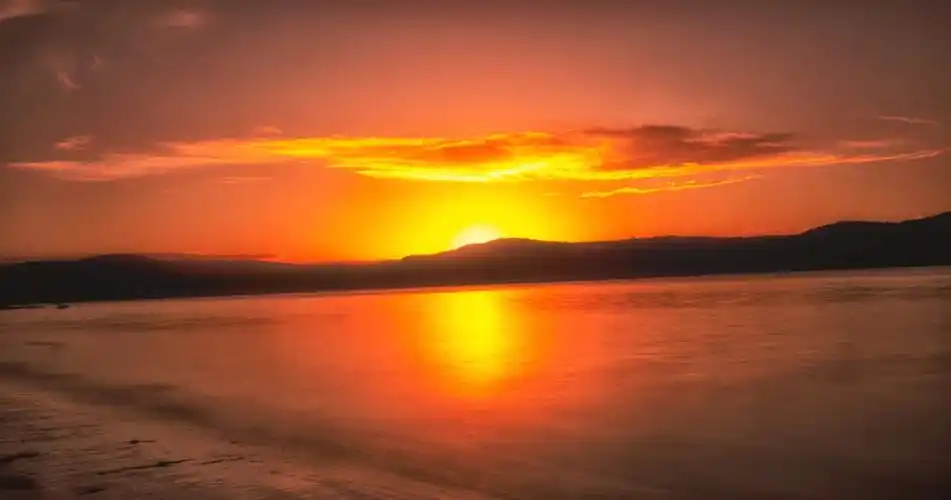 第一次尝试拍海景日落