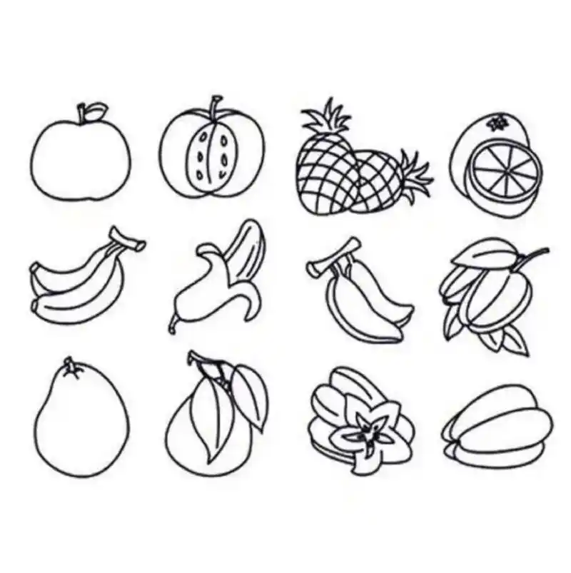 夏天的水果大集合啦!|儿童简笔画大全 孩子画简笔画9099: .