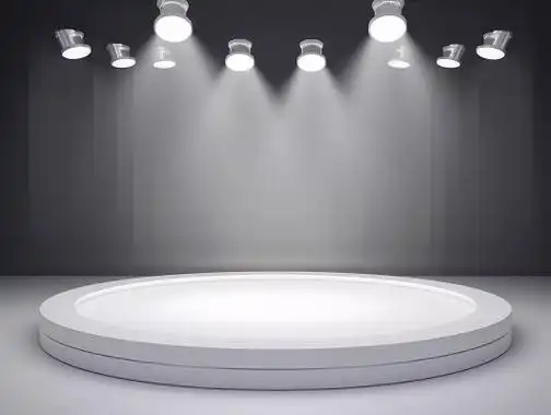 c4d简约风立体几何电商展台c4d背景白色舞台灯光效果