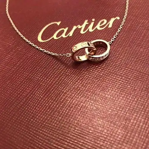 卡地亚love系列带钻项链