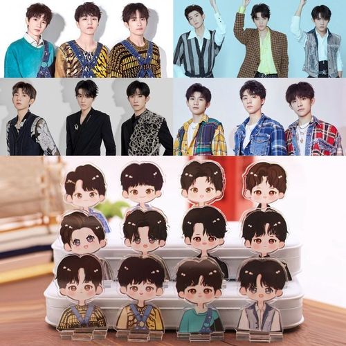 tfboysq版王俊凯周边王源易烊千玺全新可爱卡通亚克力立牌摆件090