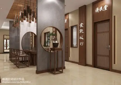 峰阁空间设计——西青槿熙堂中药店_3208925 – 设计本装修效果图