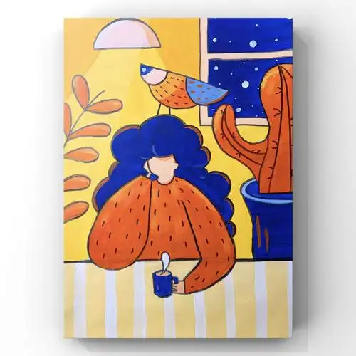 少儿创意美术儿童画色彩丙烯颜料画