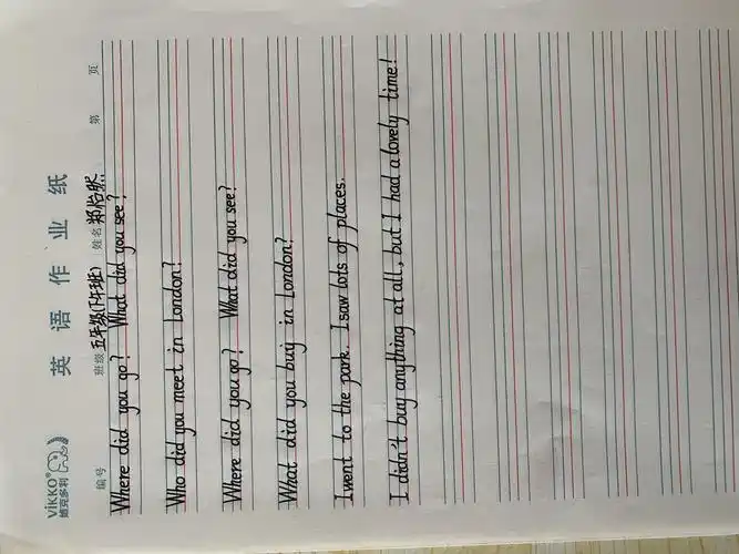 五年级部分同学作品