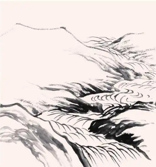 零基础山水画水的五种画法教程学会这五点画山水画很简单