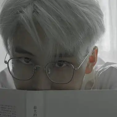 高清白发伤感的文艺高冷男头图片