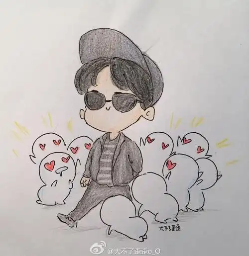 [李易峰][分享]150408 李易峰黑发新造型q版漫画萌萌哒!