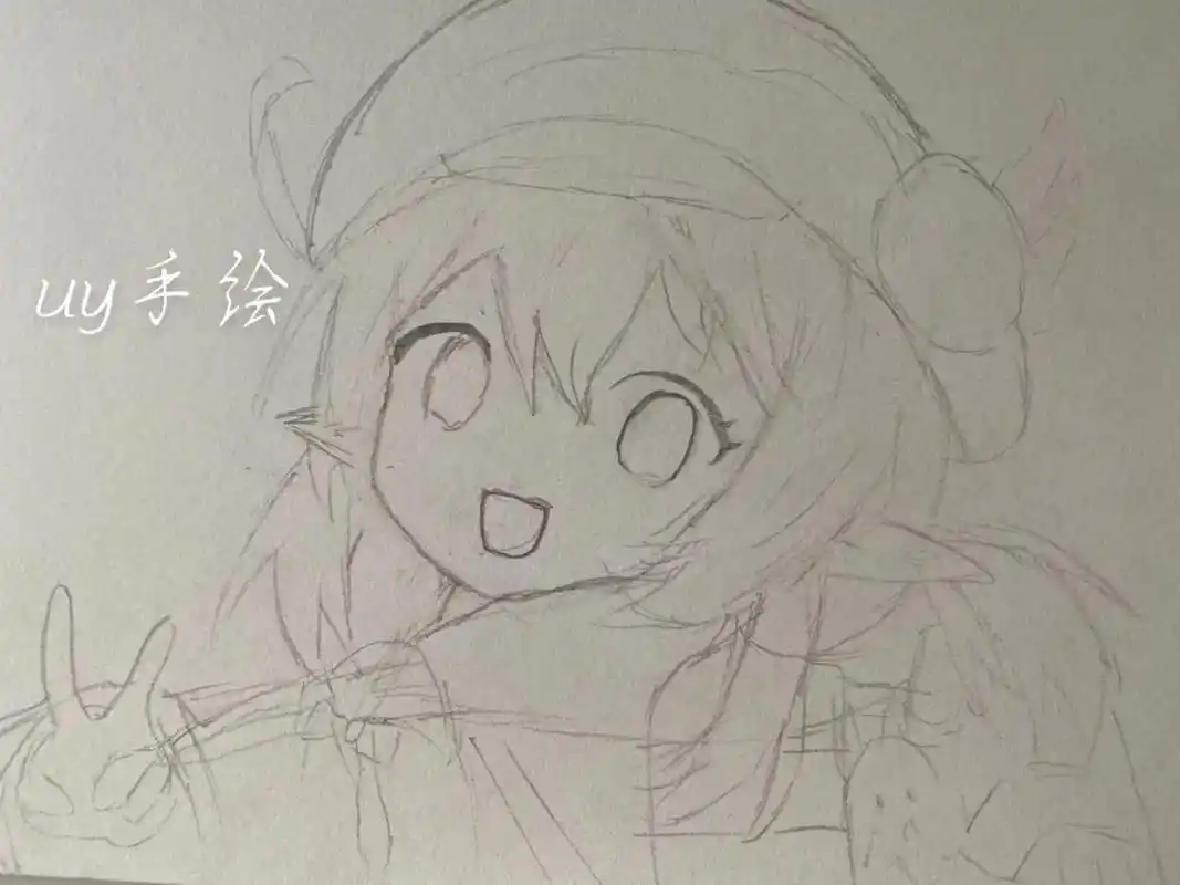 原神可莉.#画画 #绘画 #绘画过程 #动漫人物绘画 #二次 - 抖音