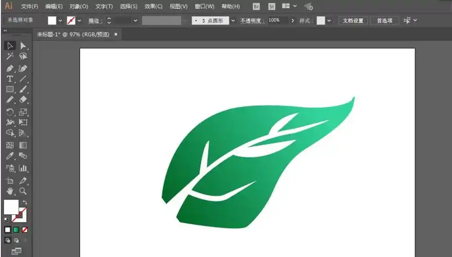 ai树叶矢量图的设计方法