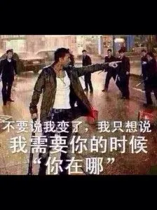 不要说我变了,我只想说:我需要你的时候"你在哪"