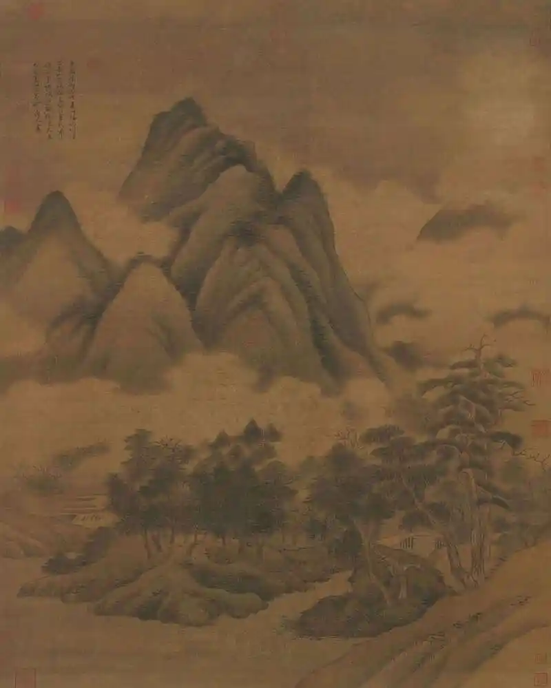 元 高克恭 《画春山晴雨》 台北故宫博物院藏