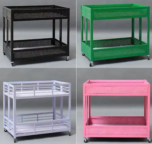 摊车粉色流动展台移动移动流动便携式展示架药店货架子活动甩货车