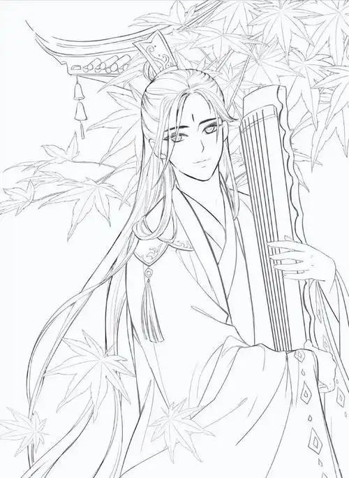 想要画出自己心目中的古风人物,必须要和素描人物分开,传统文化和艺术